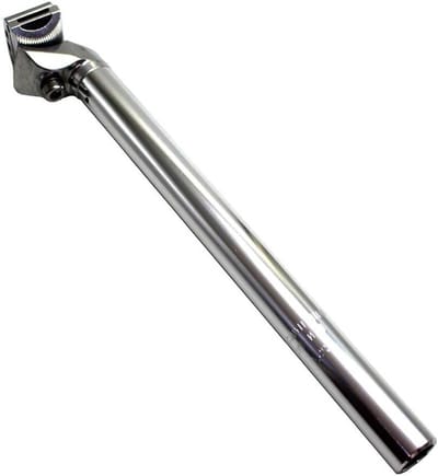 Fiets Zadelpen - Zadelpen Fiets - Fietsen Onderhoud - Corrosiebestendig Aluminium - 25.4mm x 300mm - Zilver