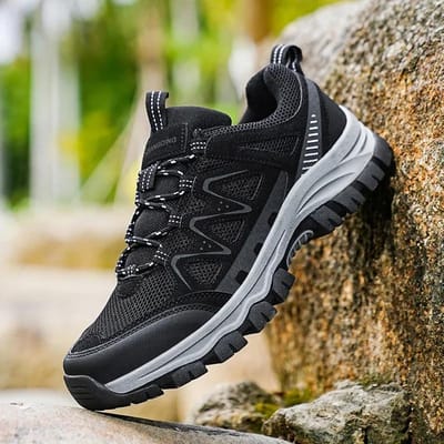Nieuwe Grote Bergschoenen voor Heren Werk, Vrije tijd, Comfortabel, Slijtvast Outdoor Casual Schoenen Lichtgewicht Herenschoenen 39 black