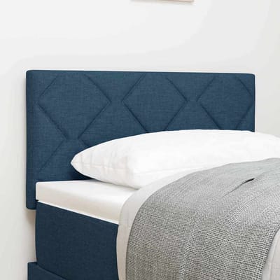 vidaXL - LED - Hoofdbord - Blauw - Stof