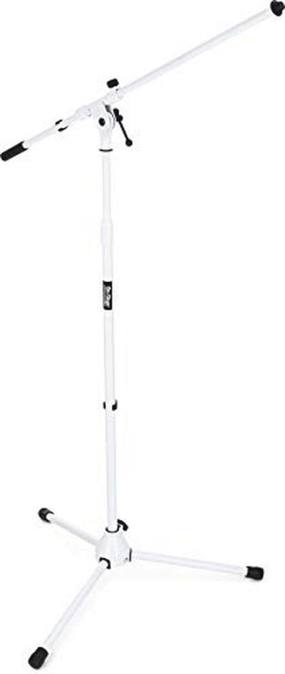 Telescopische Microfoon Boom Stand - Draagbaar en Aanpasbaar, Wit