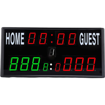 LED Scorebord Multifunctionele Countdown Wedstrijdtijd Weergave Elektronisch Scorebord voor Competities black