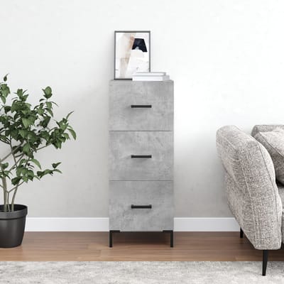vidaXL - Dressoir - 34,5x34x90 - cm - bewerkt - hout - betongrijs
