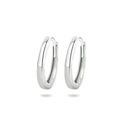 Silver Minimalist Big Cubic Earrings