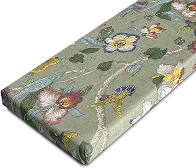 Bankkussen - Zitkussen Stoelkussen - Buiten Zitten - Antislip Bodem - 150x35x5cm - Bloemenprint