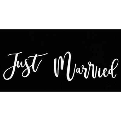 Net Getrouwd Auto Sticker Bruiloft Bruidsdouche Feest Decoratie Benodigdheden Huis Kamer DIY Vinyl Stickers Verwijderbare Raammuurschilderingen Cadeau white