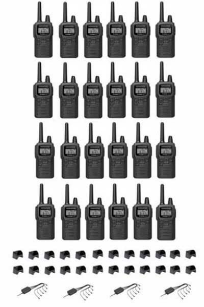 Set van 24 Kenwood PKT-300 ProTalk XLS IP52 PMR446 mini portofoons met multilader