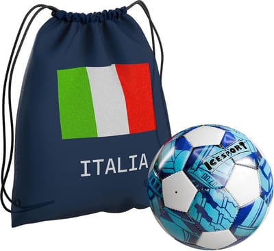 Sporttas met Voetbal in Italiaanse Kleuren - Geschikt voor Gym en Buitenspelen