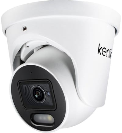 Kenik IP-camera, resolutie 4 MP bij 20 fps, bewegingsdetectie, automatische IR-filter, ingebouwde microfoon, koepelbehuizing, KG-430DPA-E