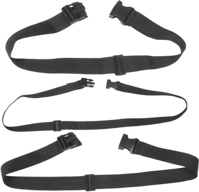 Dailygoods- Tailleriem Verstelbaar - Riemverlenging Heuptas - Nylon - Set van 3 - Zwart - Lange levensduur
