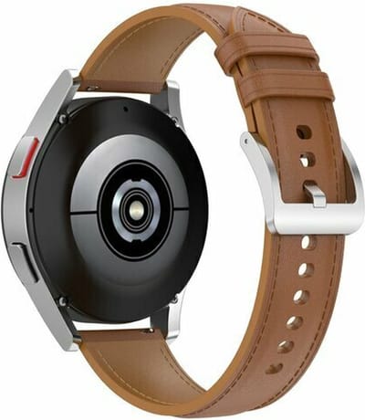 By Qubix - Geschikt voor Garmin bandje - Geschikt voor Garmin Forerunner 970 / 570 (47mm) / 255 - Luxe leren bandje - Lichtbruin - Smartwatch bandje 22mm
