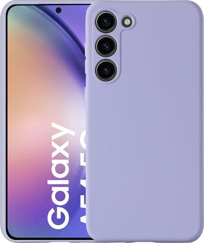Samsung Galaxy A54 hoesje - Zacht TPU backcover - binnenkant microvezel laagje - Paars