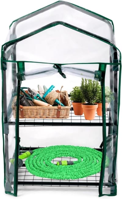 Mini Kas - Planten Huis - Planten Beschermen - Met Twee Niveaus - 45 x 50 x 80 cm - Transparant