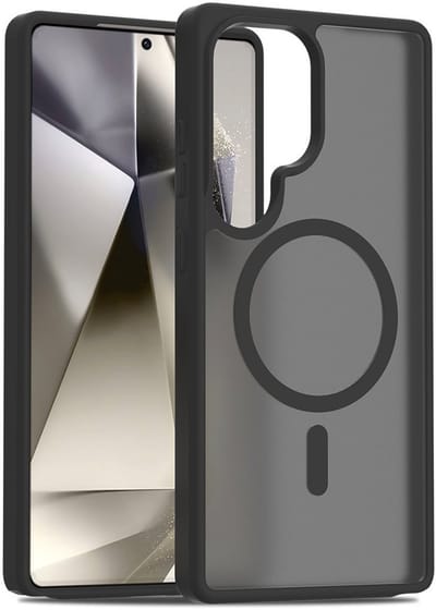 Solidenz Hoesje - Geschikt voor Samsung Galaxy S25 Ultra - FrostMag Backcover geschikt voor MagSafe - Zwart