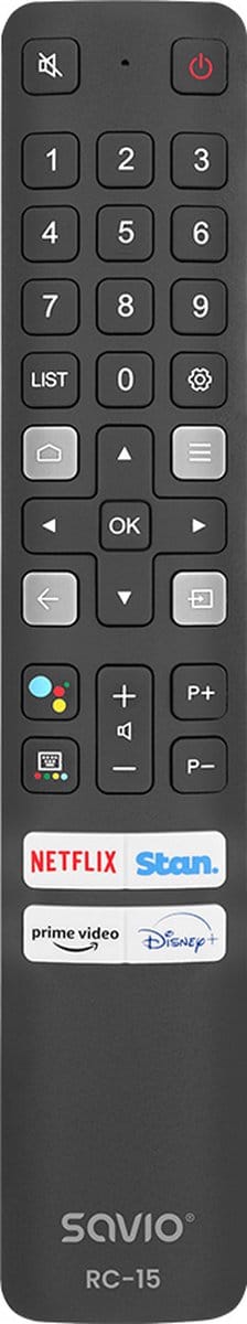 Savio RC-15 universal remote control/replacement for TCL SMART TV afstandsbediening IR Draadloos Drukknopen