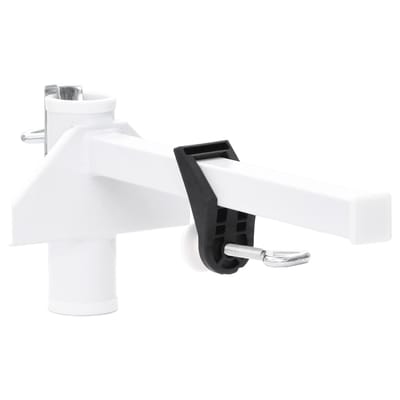 vidaXL - Parasolklem - voor - balkon - 38 - mm - staal - wit