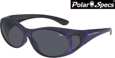 Polar Specs® Overzet Zonnebril PS5076 – Metallic Purple – Polarized Black – Medium – Women