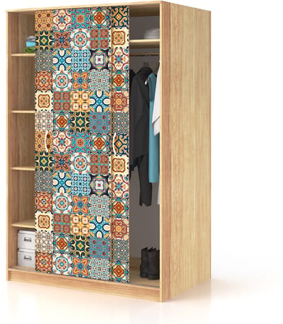 Meubeldecoratiestickers - Zelfklevende stickers voor keuken en woonkamer - 60 Aghatina meubeltegelstickers - 60 stickers 20x20cm