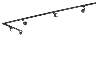 QAZQA gissi - Moderne Dimbare LED Smart Spot railsysteem verlichting, railverlichting incl. wifi met Dimmer - 5 lichts - L 286 cm - Zwart - Woonkamer | Slaapkamer | Keuken