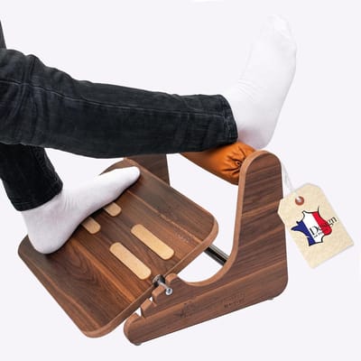 Bureau voetensteun - Ergonomische steun - Comfortabel werken - In hoogte verstelbaar - 47x39x13 cm