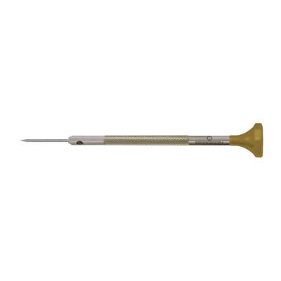 Bergeon schroevendraaier 30081-070, van roestvrij staal, met roestvrijstalen kling, 0,7 mm, ergonomisch