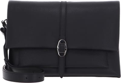 COCCINELLE Leren Schoudertas Dorian Handbag Grained Leather Noir Zwart