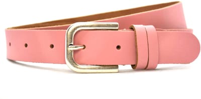 Dames riem Leer- Oud roze - Breedte 3cm - Mooie dubbele passant - Riemmaat 85 - Totale lengte 100 cm - Nikkelvrije gesp