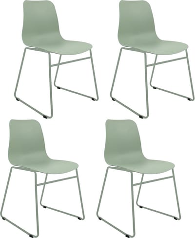 Set van 4 Kick eetkamerstoel Kiki - pistache