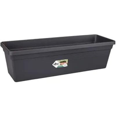 Elho Green Basics Balkonbak 60 - Plantenbak voor Balkon Buiten - Ø 58.3 x H 14.0 cm - Living black
