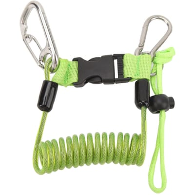 Corde Crochet de Plongée Acier Inoxydable Flexible Anti-Perte Corde pour Caméra de Plongée Crochet de Corail de Plongée Corde à Ressort Verte vert