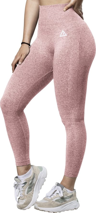 Mewave - Sportlegging roze - Dames - Sportbroek - Sportkleding - Yoga legging - Hardloopbroek - Tiktok - Fitness - Maat L