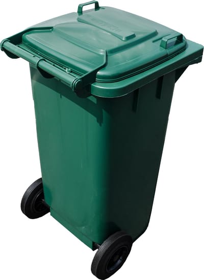 Kunststof Rolcontainer, kliko, Afvalcontainer Mini-container 120 Liter groen