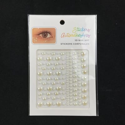 1 Stuks Sprankelende Acryl Strass Plakbare Hartvormige, Bloem En Bar Imitatie Parel Stickers, Geschikt Voor Gezicht En Haar, Nagels