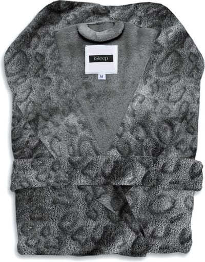 iSleep Leopardo Badjas Lang - Maat S - Dark Grey
