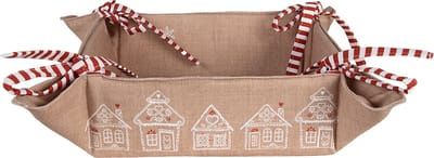 Clayre & Eef Broodmand 35x35x8 cm Bruin Katoen Gingerbread house