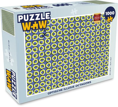 Puzzel Optische illusie octagons - Legpuzzel - Puzzel 1000 stukjes volwassenen