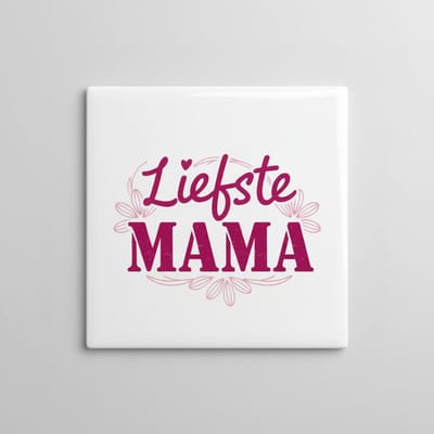 Liefste Mama Keramische Tegel 15x15 cm – Elegante Moeder Quote – Hartverwarmende Wanddecoratie & Cadeau voor Mama