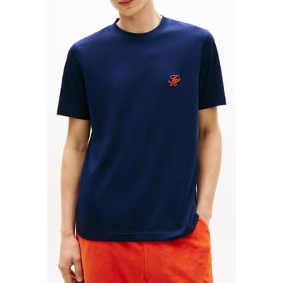 Tommy Hilfiger Script Monogram T-shirt Carbon Navy Taglia: XXL | Magliette basic Outlet | Uomo | Blu