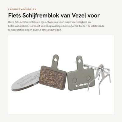 Dailygoods- Schijfremblok Vezel - Remblokken M575/M525/M515/T615/T675/M505/M495/M486/M475/M465/C501s - Duurzaam - Geluidsabsorberend - Eenvoudig te installeren