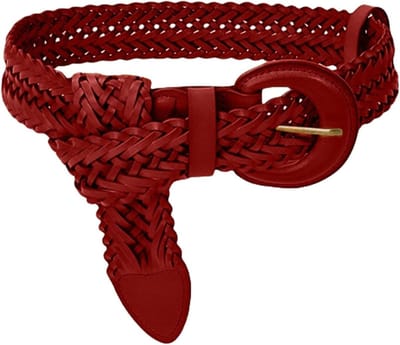 Dames Riem - Woven Riem - Outfit Completeren - Hole-vrij Ontwerp - 110 x 4.2 cm - Rood