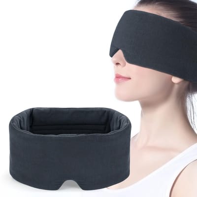 Dailygoods- Slaapmasker Huidvriendelijk - Katoenen Oogmasker - Verstelbare Riem - Volledige Oogbedekking - Ergonomisch Ontwerp - Lichtblokkerend