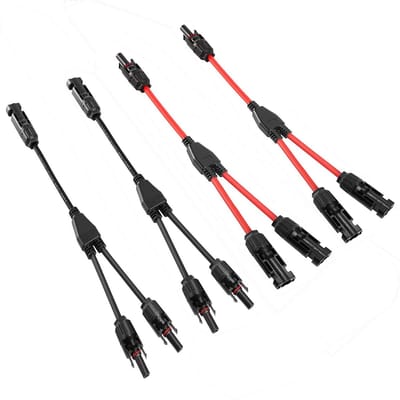 Y-Kabel Splitter voor Zonnepanelen - Parallelle MC4 Connector (2 Paar)