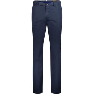 Gardeur Broek Tybalt-5 Mako Cotten Tencel Blend Compact Tricotine Weave Dark Marine / male