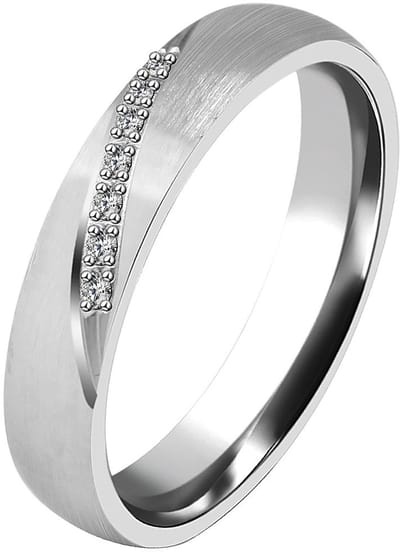 AKZENT Akzent damesring "Emilia" van 925 Sterlingzilver, gerhodineerd, duurzaam maat 54-62
