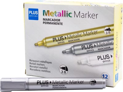 Permanente Markers - Metallic Stiften - Decoreren Notitieboekjes - Dichte Metallic Inkt - 2 mm Punt - Zilverkleurig