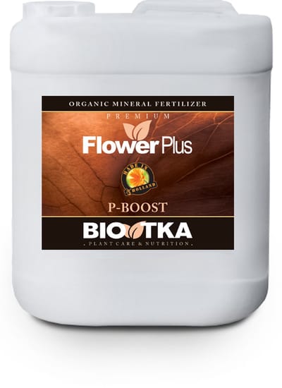 BioTka FLOWER PLUS (P-Boost) 5 Ltr. (plantvoeding - biologische voeding - biologische plantvoeding - planten - bio supplement - hydro plantvoeding - plantvoeding aarde - fosfor - kokos voeding – coco - organische plantenvoeding - booster - P)