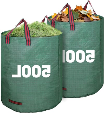 Tuinzakken - Afvalzakken Tuin - Tuinafval Verzamelen - Versterkte Handgrepen - 500 Liter - Groen