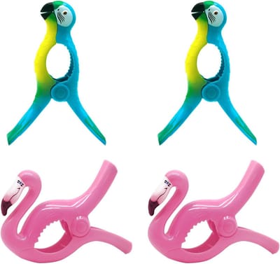 4 STKS Handdoekclip Badhanddoek Clip Grote Wasclip Kleding Clip Winddicht Handdoekclip Grote Draagbare Handdoek Spike Geschikt voor Strandhanddoeken, Badhanddoeken, Zwembadstoelen, Ligstoelen
