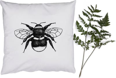 Sierkussens - Kussentjes Woonkamer - 40x40 cm - Hommel - Botanisch - Retro - Insecten