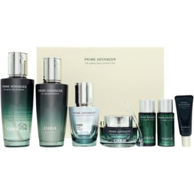 O HUI Prime Advancer Anti-âge 4 pièces Ensemble Spécial 9 Articles Hydratation Beauté Coréenne white