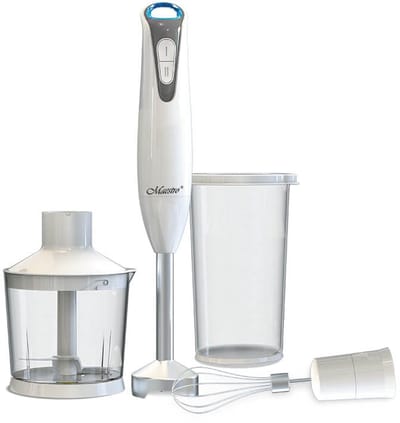 Maestro Handblender - Set - 400W - 2 snelheden - RVS messen